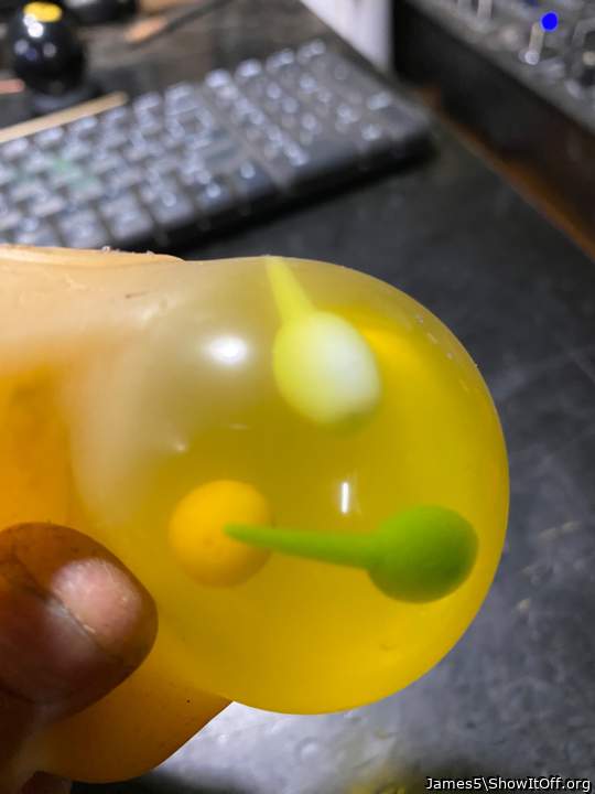 When you squeeze it hard, there’s Jism inside.