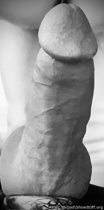 b/w cock with Celtic engraved cockring