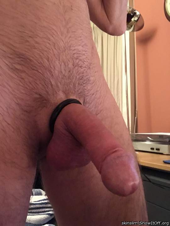 Freshly masturbated penis post cum