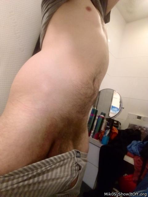 my bushy willy wants out so badly