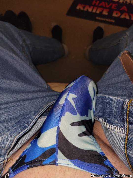 Blue camo gstring