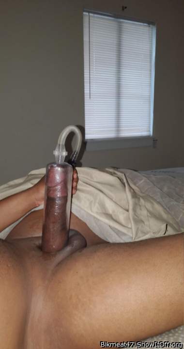 Pumping an already beautiful cock! 