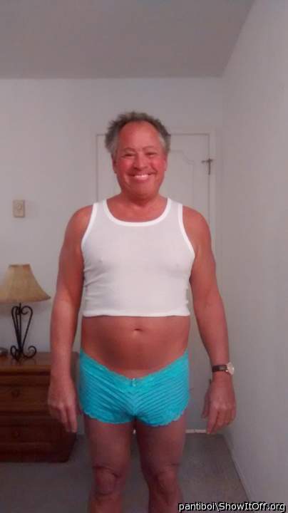 just me in teal panty