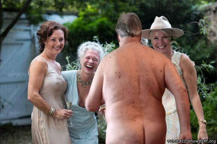 I was made to serve champagne at my wife's garden party.