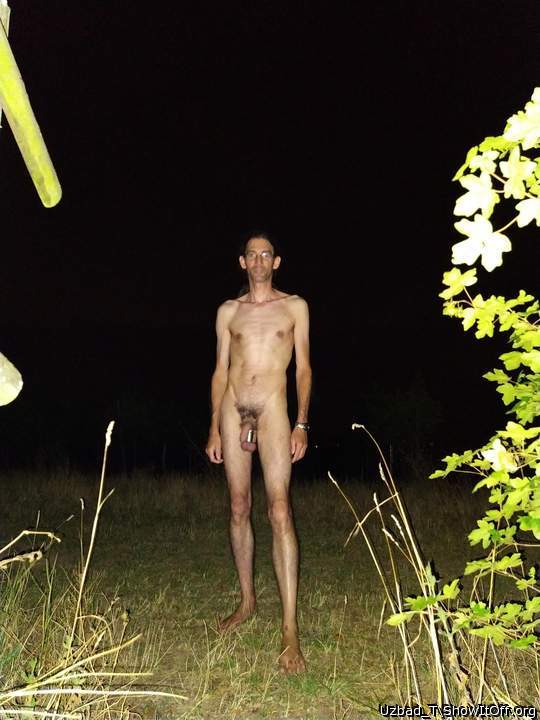 Naked outside