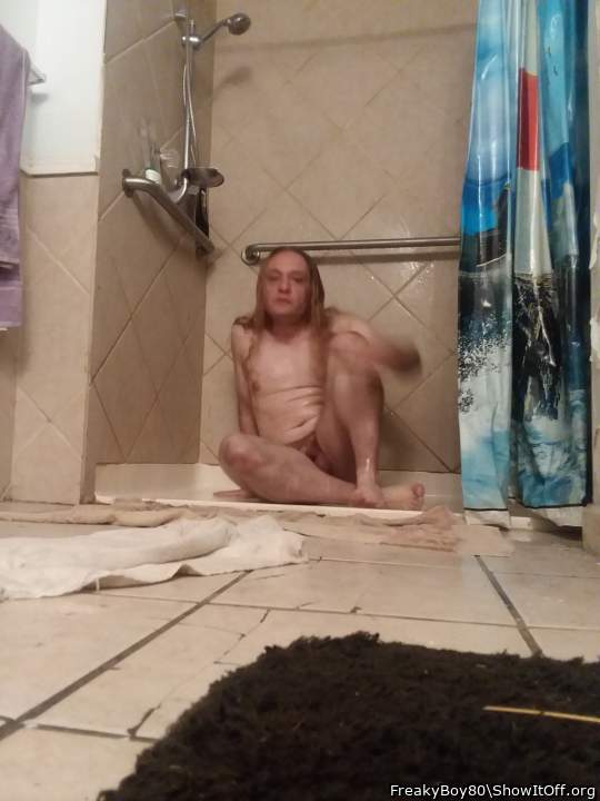 They're seeing me sit here wet and naked...