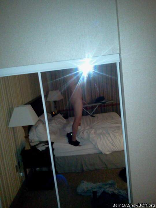 Standing up in mirror