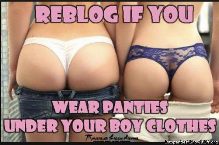 I wear panties as often as I can. &#128536;