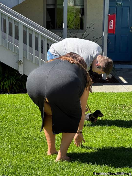 Upskirt right before wife shows him her pussy and asks if he wants to come on he