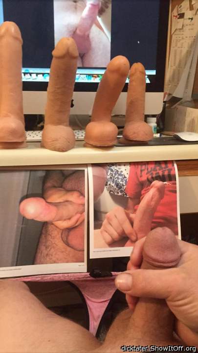 Very hot, how big r each of those dildos?