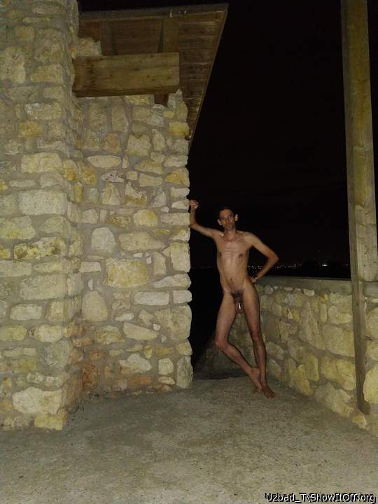 Naked outside