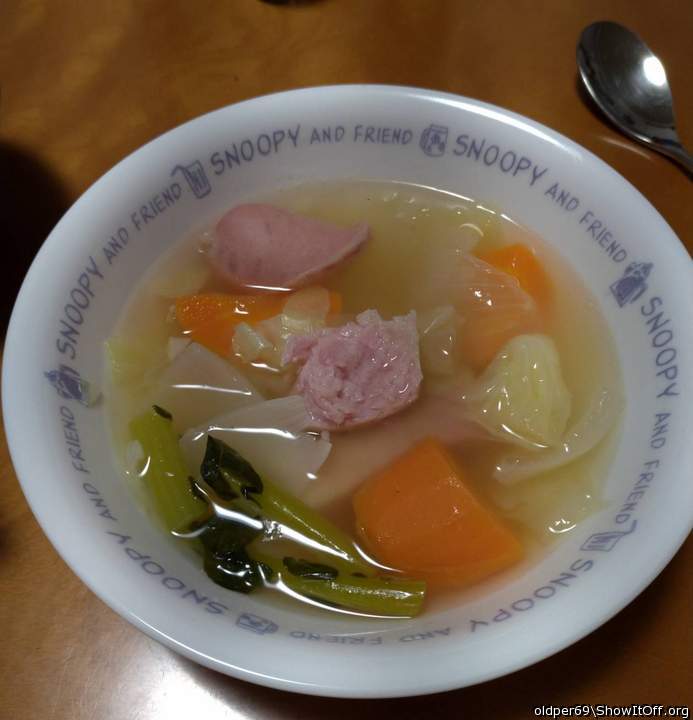 Ummmm....cock head soup....my favorite !! 