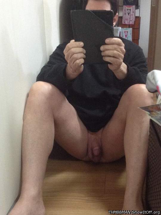 Very horny view between your legs!