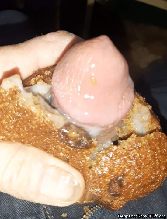 Dick head Mifflin with cum cream