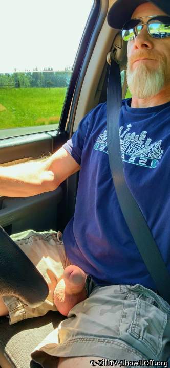 In the "cockpit" with my copilot...