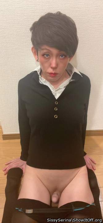 Sissy Serina loves to show you her little penis