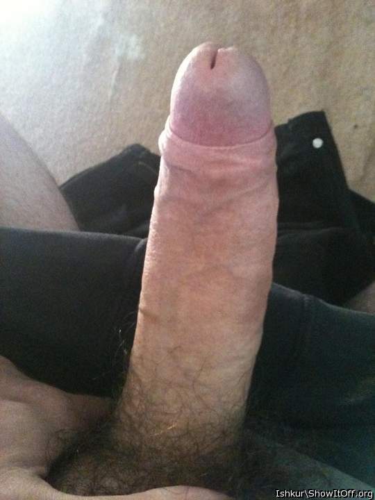 would love to slide my gaping ass down on this big uncut coc