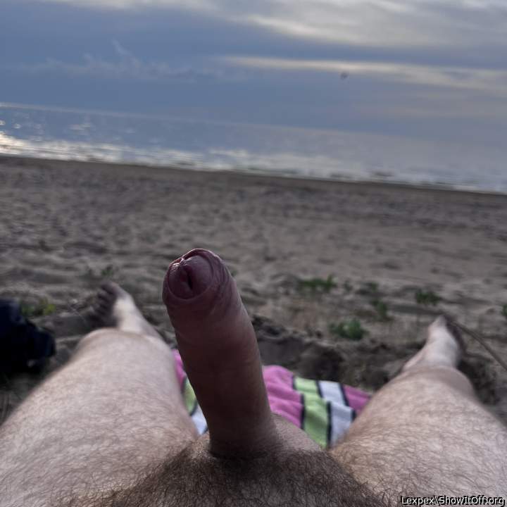 Your cock looks good at the beach.