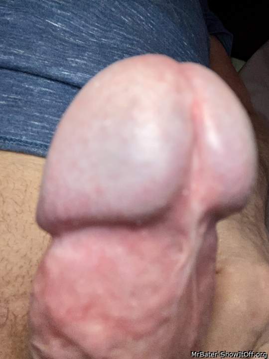 A closer view of todays foreskin-stretching boner!