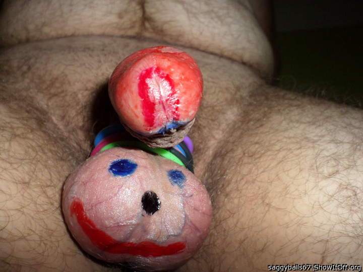 Face on balls red head - [6-27-15-8187]