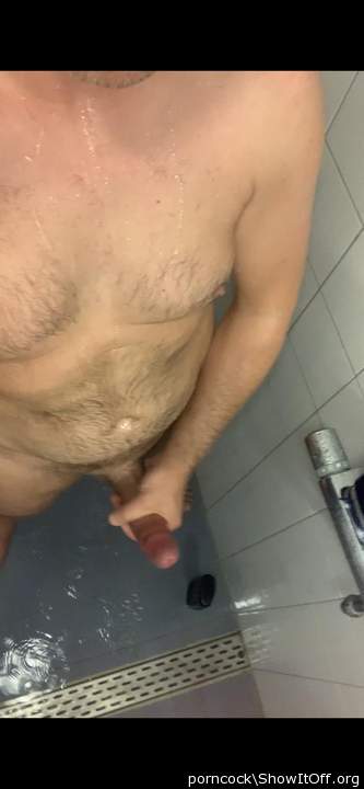 In the shower