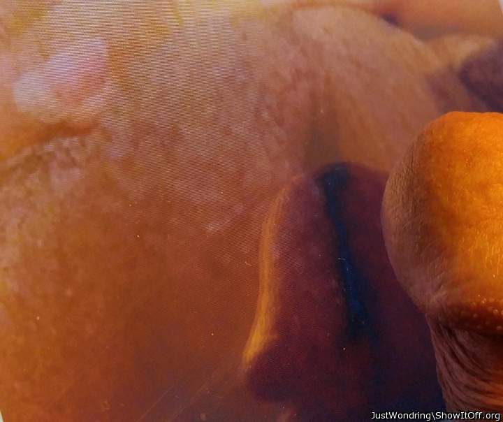 My cock wishing it could go through the screen