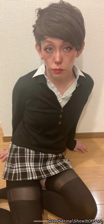 Sissy Serina loves to show you her little penis