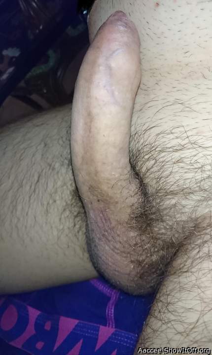 Superb uncut erection.