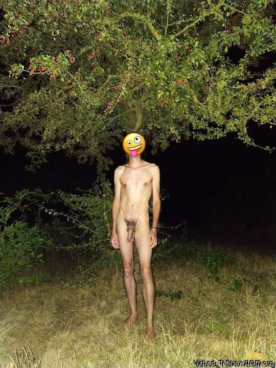 Naked outside