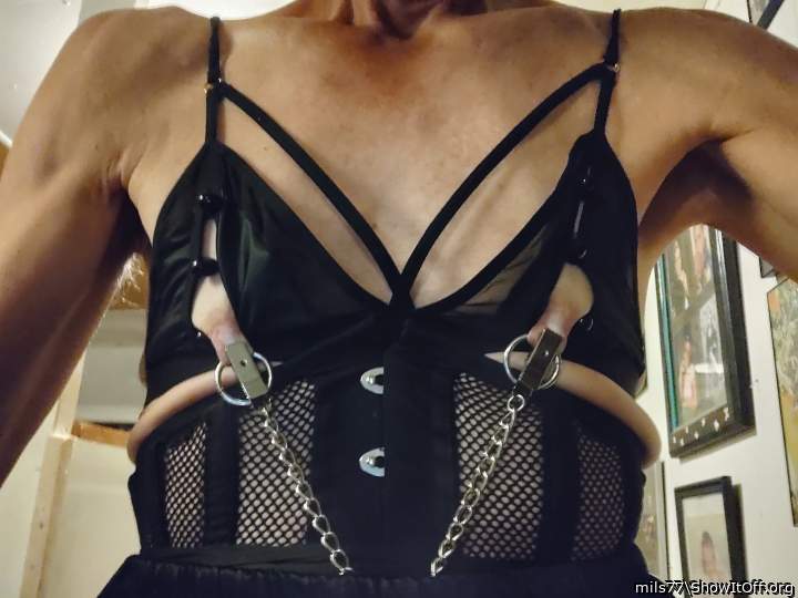 Awesome stretch on those very sensitive nipples, feels great