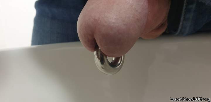 Awesome pierced cock!      