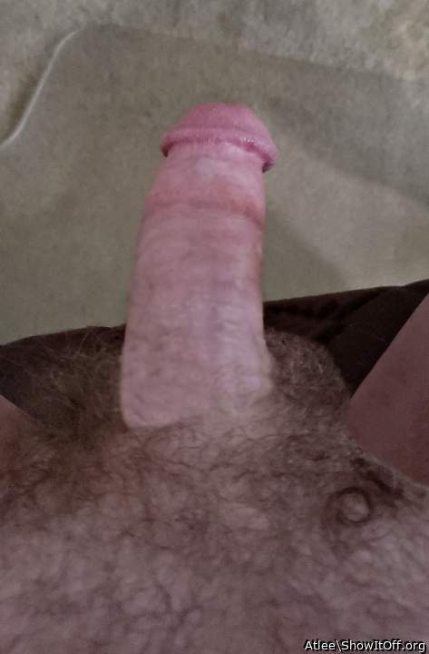 Looking down on dick
