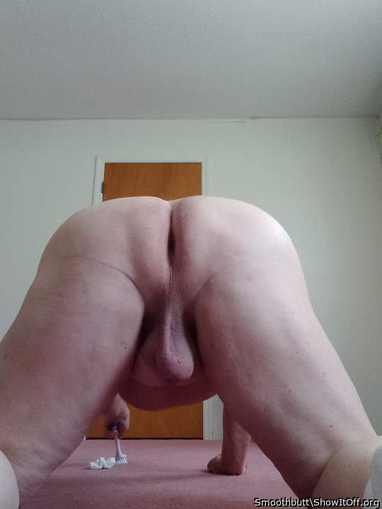 Bent over