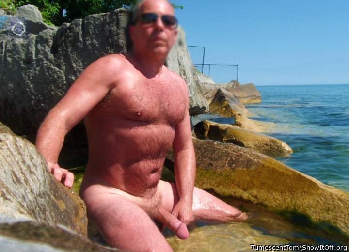At the lake.