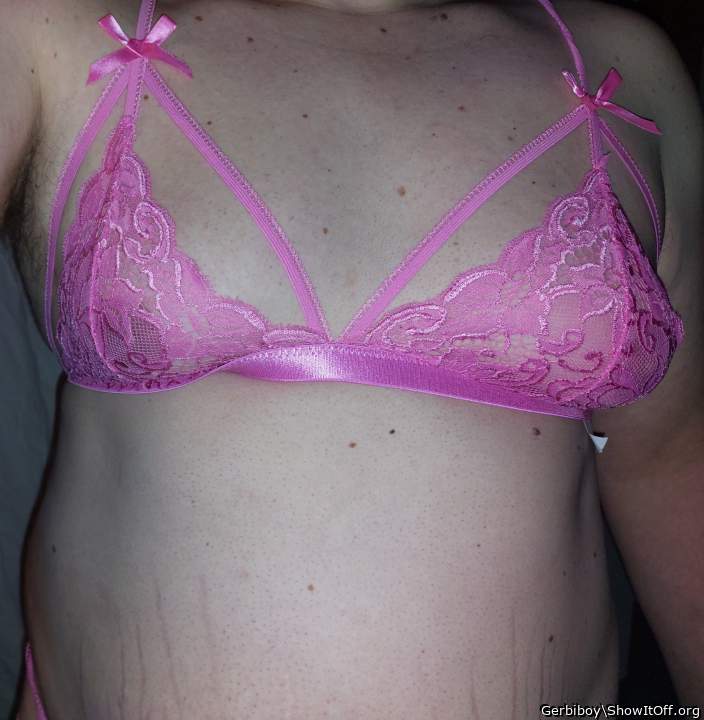 Ur tits are so fuckin hot in that pink lace