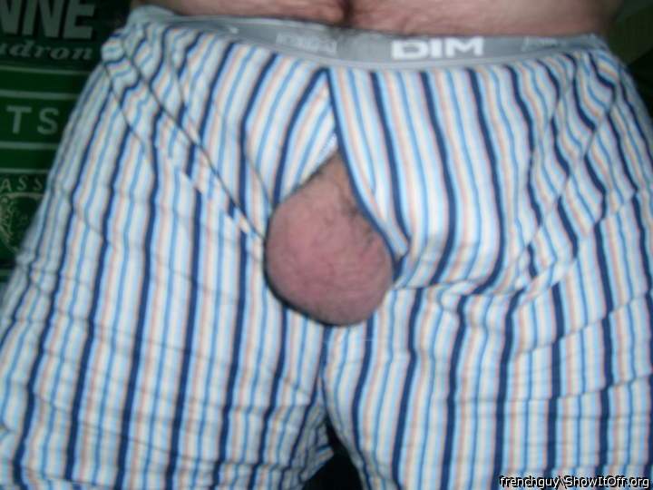 my goodness hun the nutsac fall out from the panty 