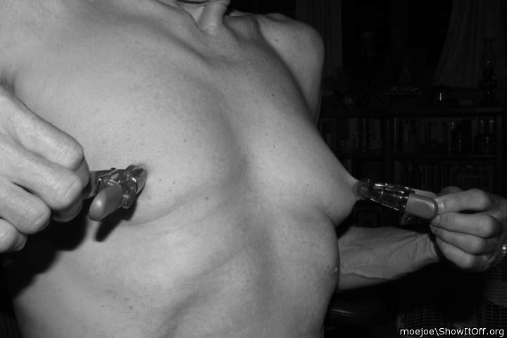 Tit nipple play.....