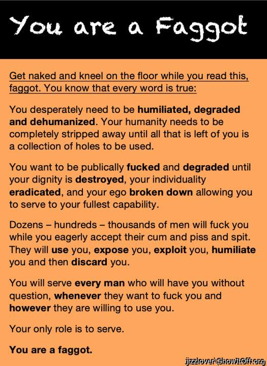 I don't get the humiliation and degradation angle.

For me