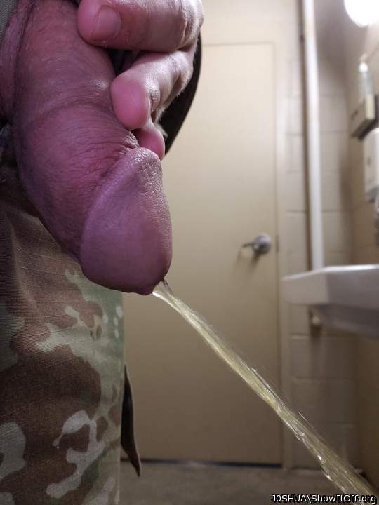 Sexy close-up of your pissing cock... 