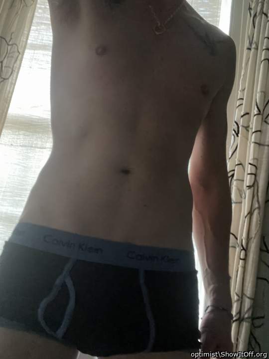 Looking fantastic in the CK trunks 