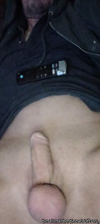 Legs akimbo and cock on show