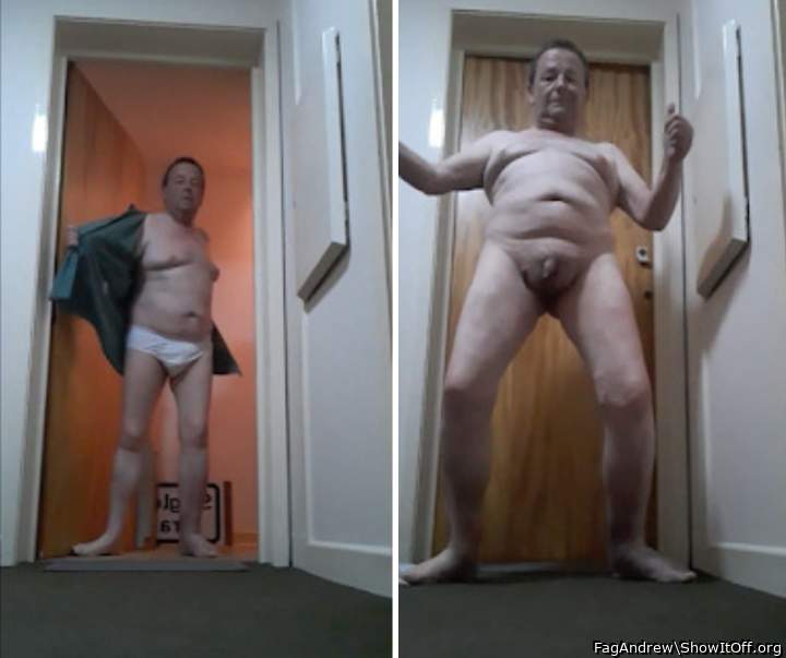 Fag Andrew outside his flat