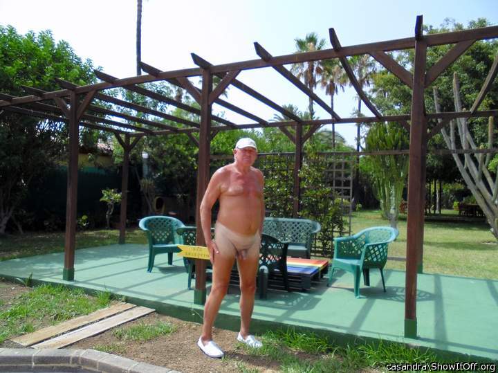 Relaxing naked in the sunshine