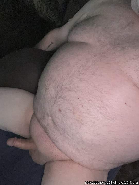 Big belly and hard dick... Nice!