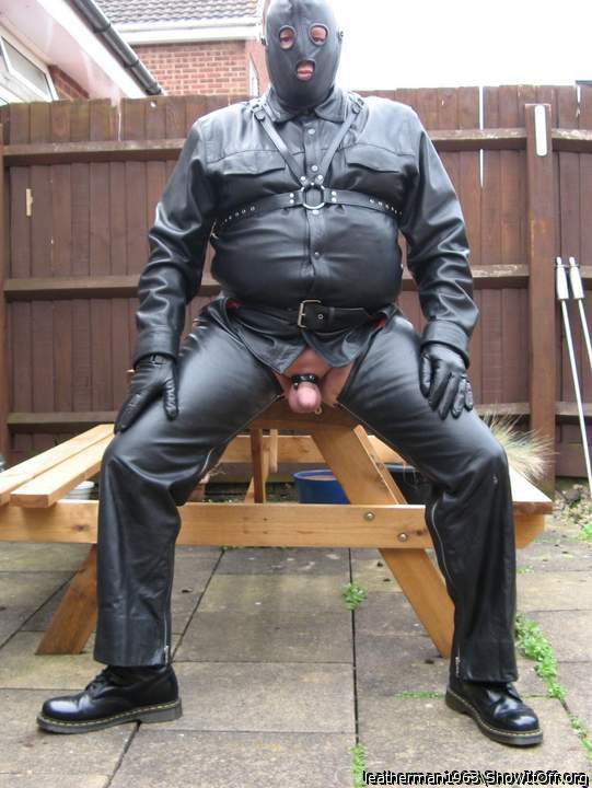 All that leather, boots and harness, you look great