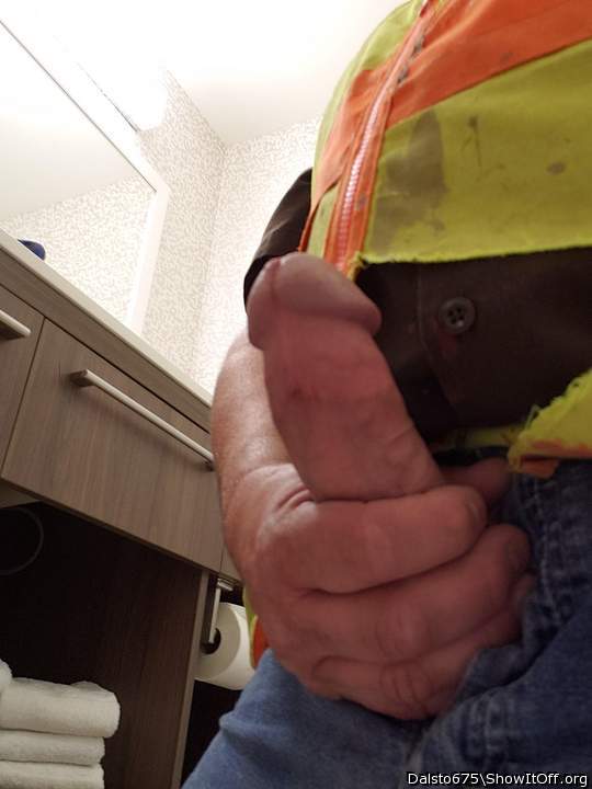 Hard dick at work