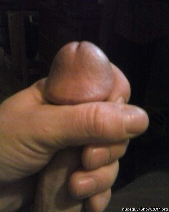 it must've felt good stroking slowly over the glans....