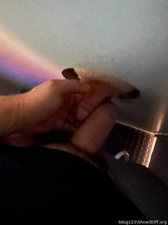 Stroking against a tiny cock