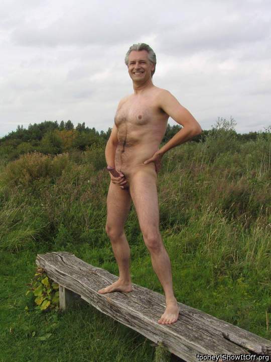 on a park bench