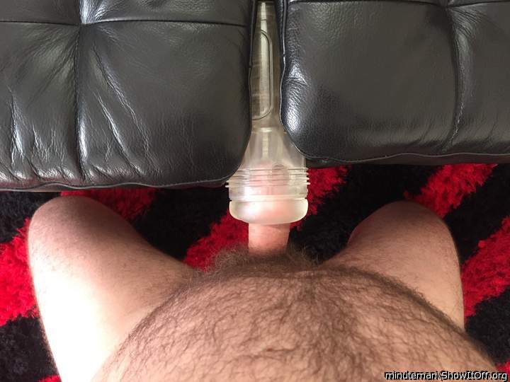 Best way to use my fleshlight - fuck the sofa!